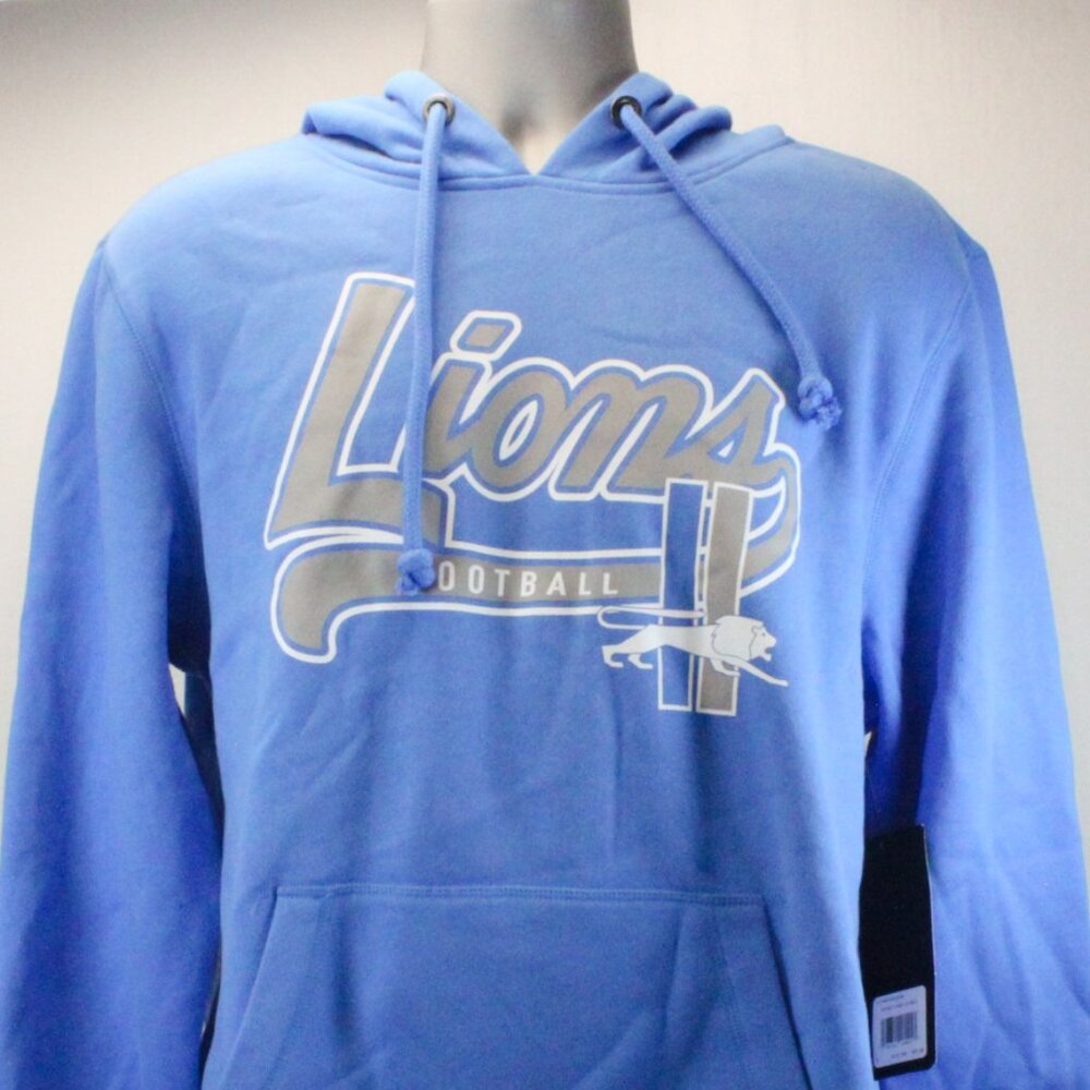 Detroit Lions Historic Long Sleeve Pullover Hoodie w/ Front Pocket Adult Size
